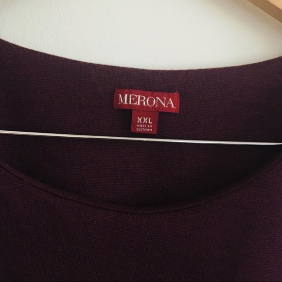 Merona Size XXL maroon side zip cocktail dress - Picture 4 of 8